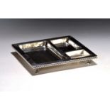 Schreibtischaufsatz/Schale, Sterlingsilber, wohl um 1900,