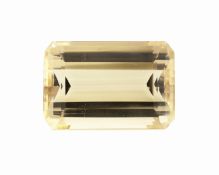 Loser Citrin, ca. 34.15 ct, ca. 24.68 x 16.56 x 10.87 mm,