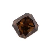 Loser Diamant, Radiant, 0.50 ct Natural Fancy Deep Orangy