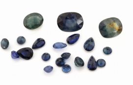 Lot 20 lose Saphire, zus. ca. 9.66 ct,