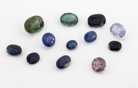 Lot 12 lose Saphire, zus. ca. 9.94 ct, versch.Größen,