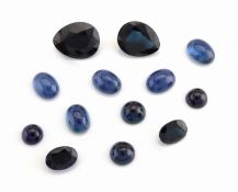 Lot 13 lose Saphire, zus. ca. 18.75 ct, versch.