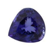 Loser Tansanit, ca. 8.55 ct, facett. Tropfen, sehr schöne