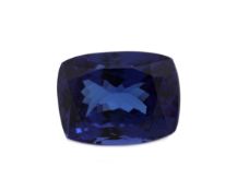 Loser facett. Tansanit, 14.92 ct, ca. 14.56 x 10.95 x 9.38