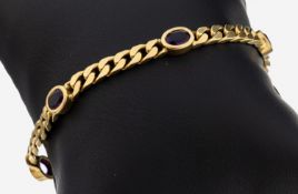 18 kt Gold Amethyst-Armband, GG 750/000, schlichtes