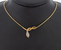 18 kt Gold Diamant-Collier, GG 750/000, Mittelteil in Form