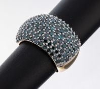14 kt Gold Brillant-Ring, GG/WG 585/000, inWG gefasste