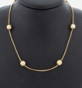 18 kt Gold Collier, GG/WG/RG 750/000, Venezianerkette mit