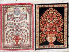 2 Lots Ghom Seide, Persien, Ende 20.Jhd, reine Naturseide,