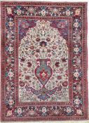 Antiker Esfahan, Persien, um 1900, Wolle auf Baumwolle,