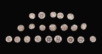Lot 21 lose Brillanten zus. ca. 2.12 ct Weiß- get.Weiß/vs