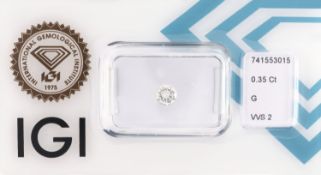 Loser Brillant, 0.35 ct feines Weiß(G)/vvs2,