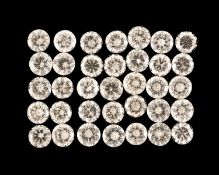 Lot 35 lose Brillanten, zus. ca. 2.36 ct Weiß/vs,