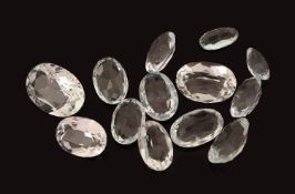 Lot 12 lose Aquamarine, zus. ca. 17.45 ct, ovalfacett.,