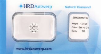 Loser Brillant 1.31 ct hochfeines Weiß +(D)/si2,