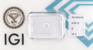 Loser Brillant, 0.25 ct hochfeines Weiß(E)/vs2,