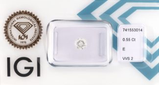Loser Brillant, 0.55 ct hochfeines Weiß(E)/vvs2,