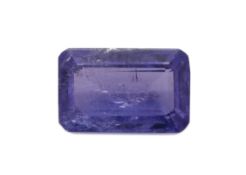 Loser Tansanit, ca. 2.35 ct, Treppenschliff, ca. 9.31 x