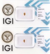 Lot 2 lose Diamant-Tropfen, 1 x 0.17 ct, 1 x 0.15 ct,