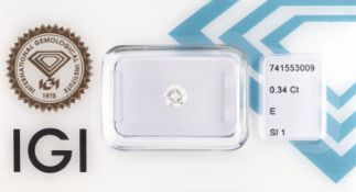Loser Brillant, 0.34 ct hochfeines Weiß(E)/si1,