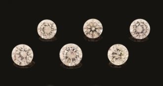 Lot 6 lose Brillanten, zus. ca. 1.92 ct