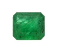 Loser Smaragd, ca. 3.31 ct, Emerald Cut, ca. 9.45 x 8.06 x