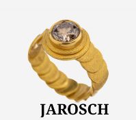 21.6 kt Gold JAROSCH/Mannheim Brillant-Ring, GG 900/000,