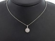 18 kt Gold Brillant-Anhänger, WG 750/000, mittlerer