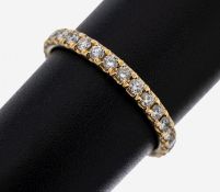 14 kt Gold Brillant-Memoryring, GG 585/000,Brillanten zus.