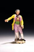 Porzellanfigur eines galanten Herren, nach Meissener