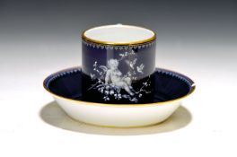 Kaffeetasse mit Untertasse, Meissen, Knaufzeit, Porzellan,