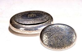Viktorianische Tabakdose, England, vor 1887, Metall