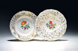 Prunkteller und gr. Dessertteller, Meissen, 20. Jh.,