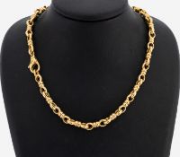 14 kt Gold Collier, GG 585/000, L. ca. 45 cm,