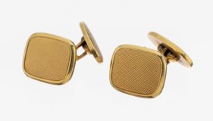 Paar 14 kt Gold Manschettenknöpfe, GG 585/000, Oberfläche