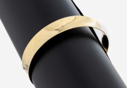 14 kt Gold Armreif, GG 585/000, schlichtes Design, D. ca.