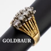 18 kt Gold GOLDBAUR Brillant-Ring, GG/WG 750/000,