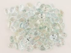 Lot lose Aquamarine zus. ca. 36.70 ct, ovalfacett.,
