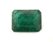 Loser Smaragd, ca. 9.16 ct, ca. 14.22 x 10.88 x 7.77 mm,