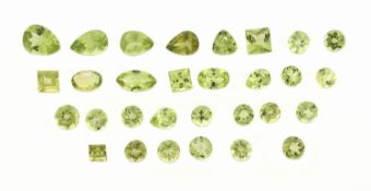 Lot lose facett. Peridots zus. ca. 12.95 ct, versch.