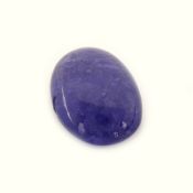 Loser Tansanit, 8.56 ct, ovaler Cabochon, ca. 14.2 x 10.1