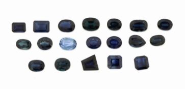 Lot lose facett. Saphire zus. ca. 15.04 ct, versch. Formen