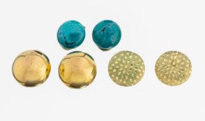 Konvolut 3 Paar 8 kt Gold Ohrclips, GG 333/000, 1 x