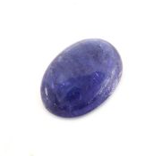 Loser Tansanit, 12.37 ct, ovaler Cabochon, ca.16.51 x