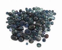 Lot lose Saphire, zus. ca. 55.51 ct, Cabochons in versch.
