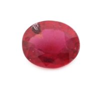 Loser Rubin, ca. 2.51 ct, ovalfacett., beh. Schätzpreis: