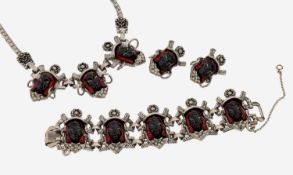 3-teilige Parure wohl SELRO, USA 1950er Jahre, sogen.