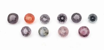Lot 10 lose Spinell, zus. ca. 14.27 ct, rundfacett. in