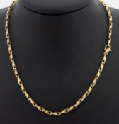 14 kt Gold Collier, GG 585/000, ungewöhnliche Glieder, L.