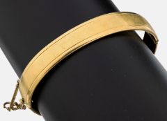 18 kt Gold Armreif, GG 750/000, part. sat.,D. ca. 6.5 x
